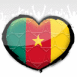 Foot: Drapeau coeur camerounais